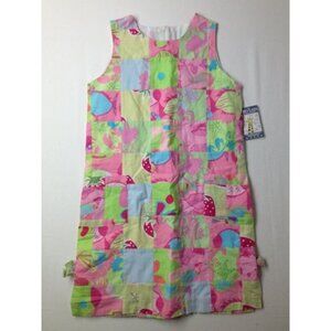 New Girl Corky's Kids Patchwork Pink Green Preppy Summer Shift Dress Size 8